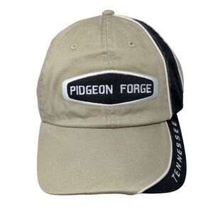 Pidgeon Forge Tennessee Strapback Hat Tan OS Adjustable Embroidered Bio-Domes